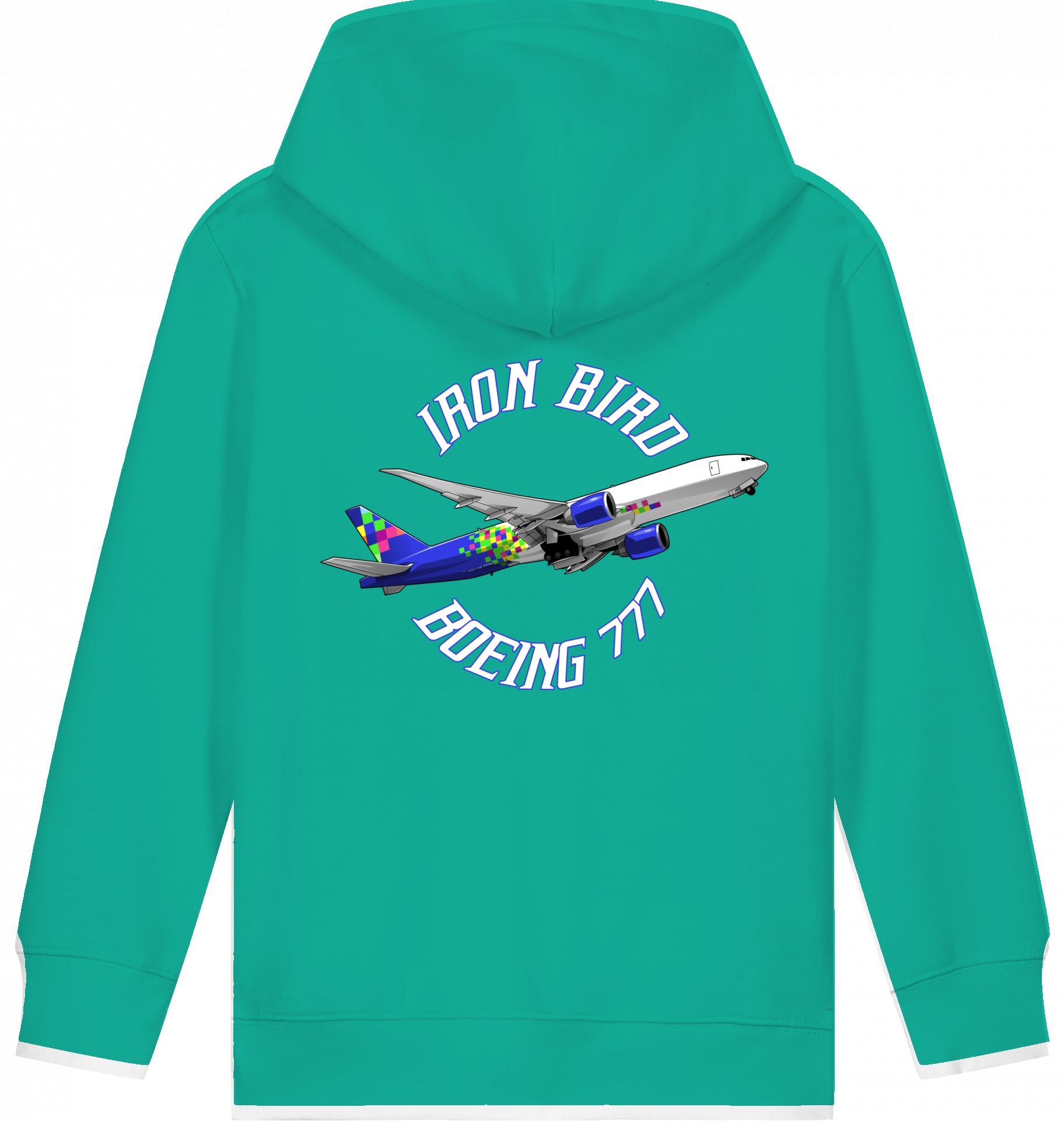Kids Flugzeug Hoodie Boeing 777 Iron Bird