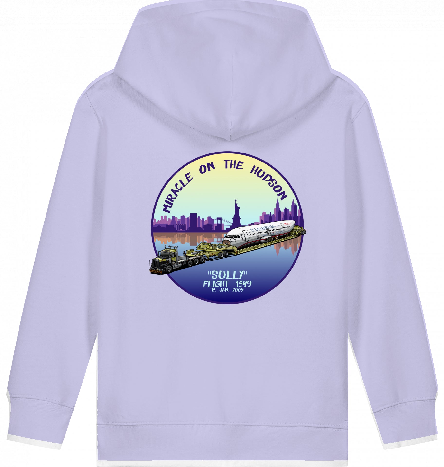 Kids Flugzeug Hoodie "Sullenberger - Miracle on the Hudson"