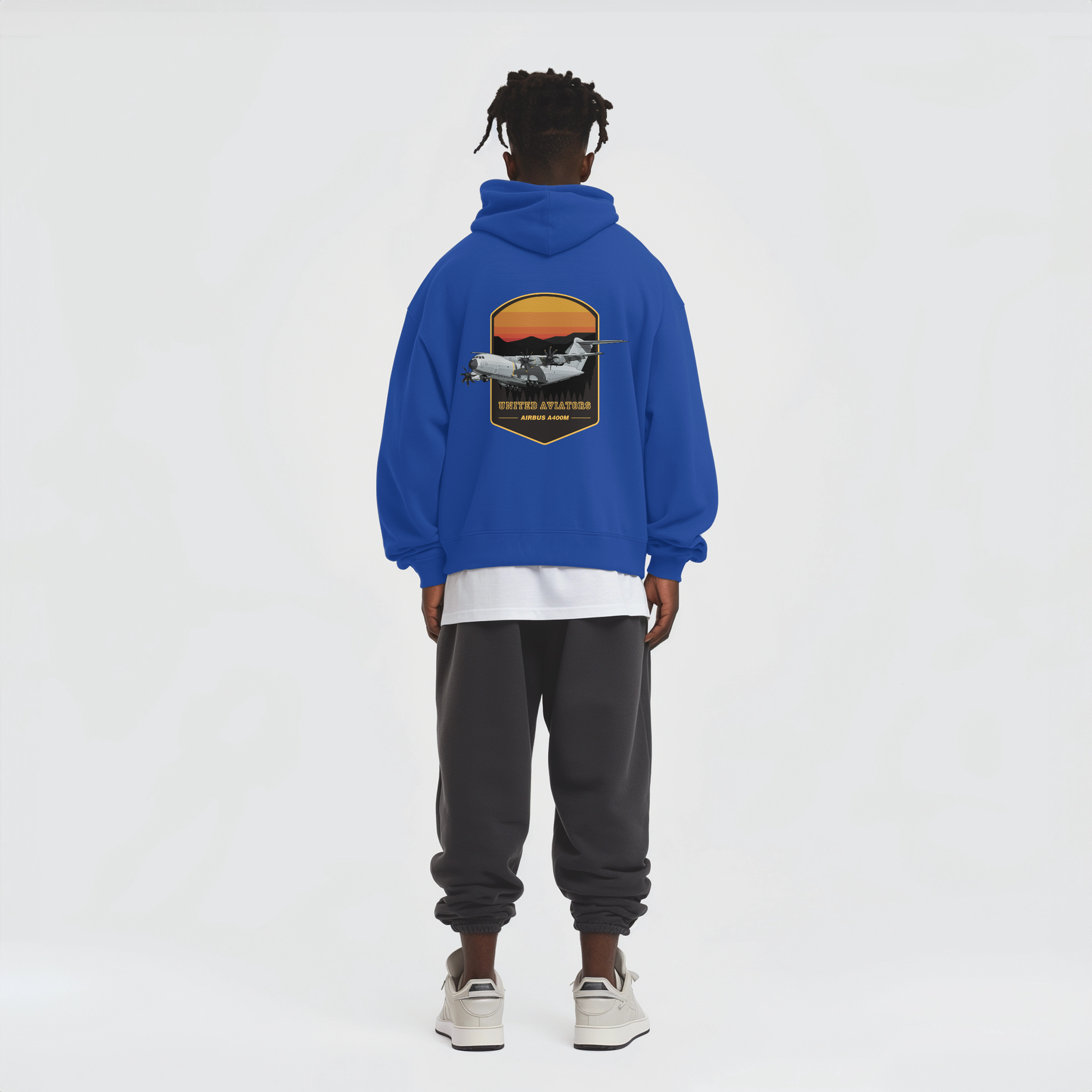 Aviation Flugzeug Hoodie Airbus A400M "United Aviators" für Piloten, Crews, Kinder & Planespotter made by SUPERSONIC aero 4U