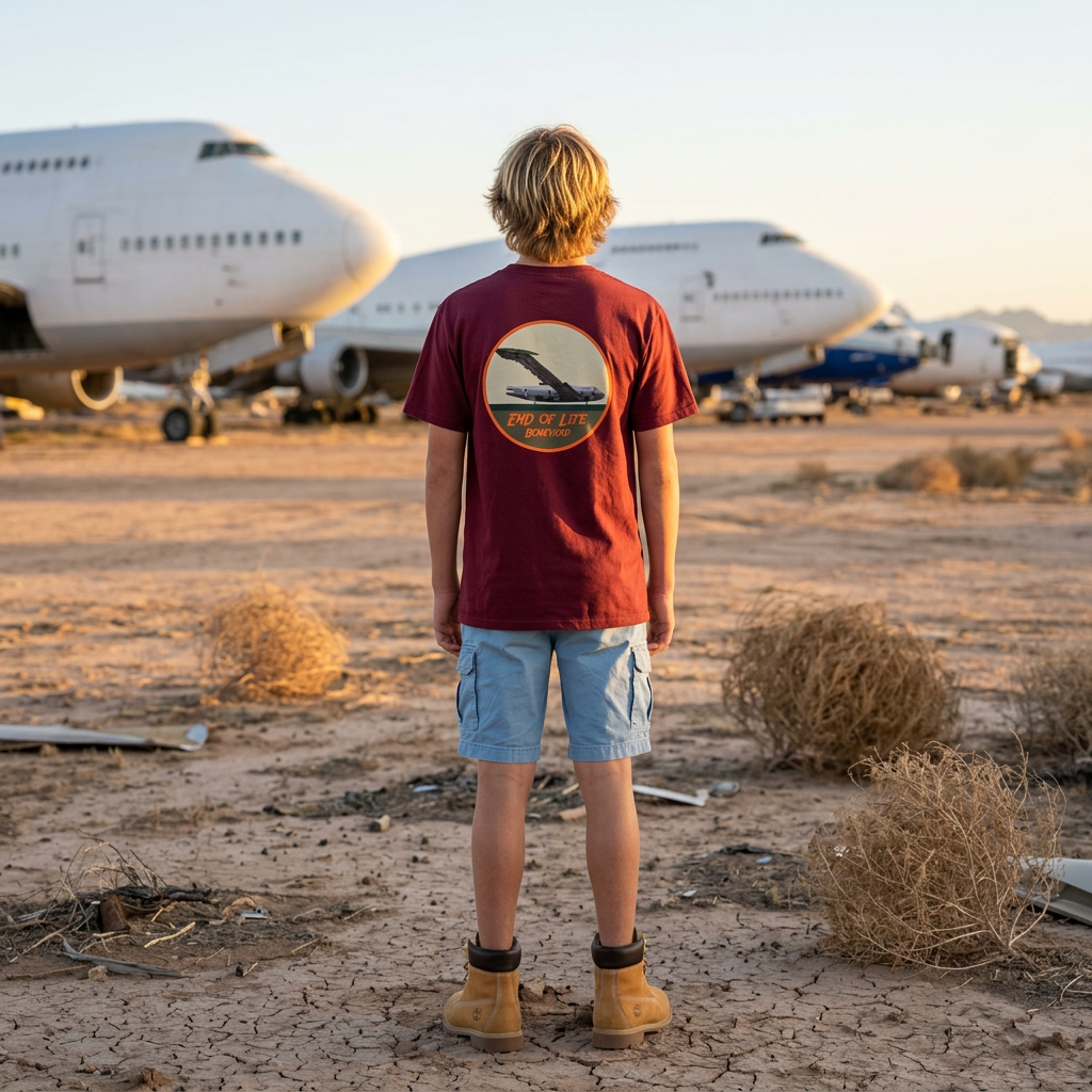 Flugzeug Tshirt Kinder, Boeing 747 Tshirt Kinder, Flugzeug Tshirt Kinder, Aircraft Boneyard Tshirt Kinder, Jumbojet Tshirt Kinder, Flugzeugfriedhof, Supersonic Aero 4U