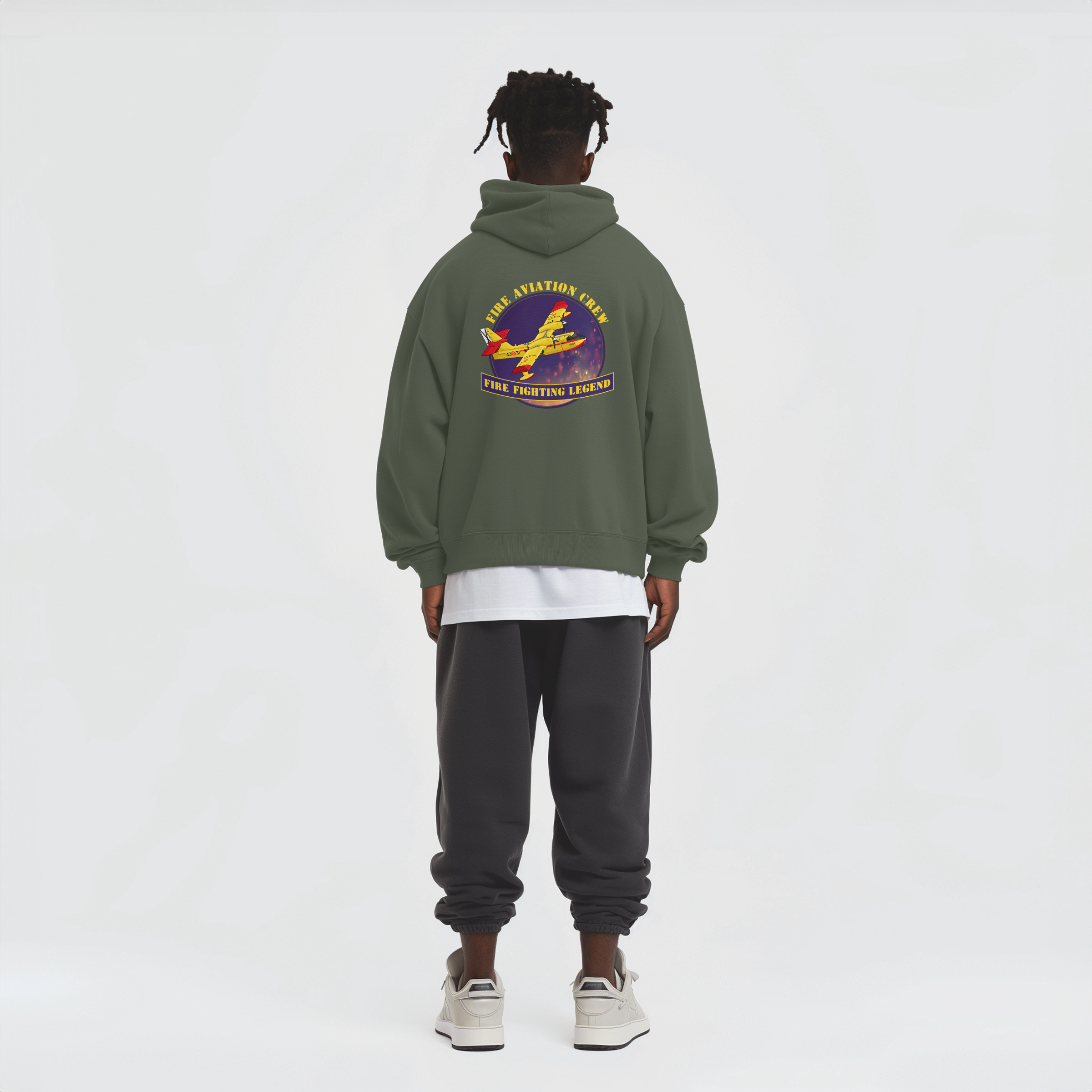 Aviation Flugzeug Hoodie CL-412 Fire Fighting Legend für Piloten, Crews, Kinder & Planespotter made by SUPERSONIC aero 4U