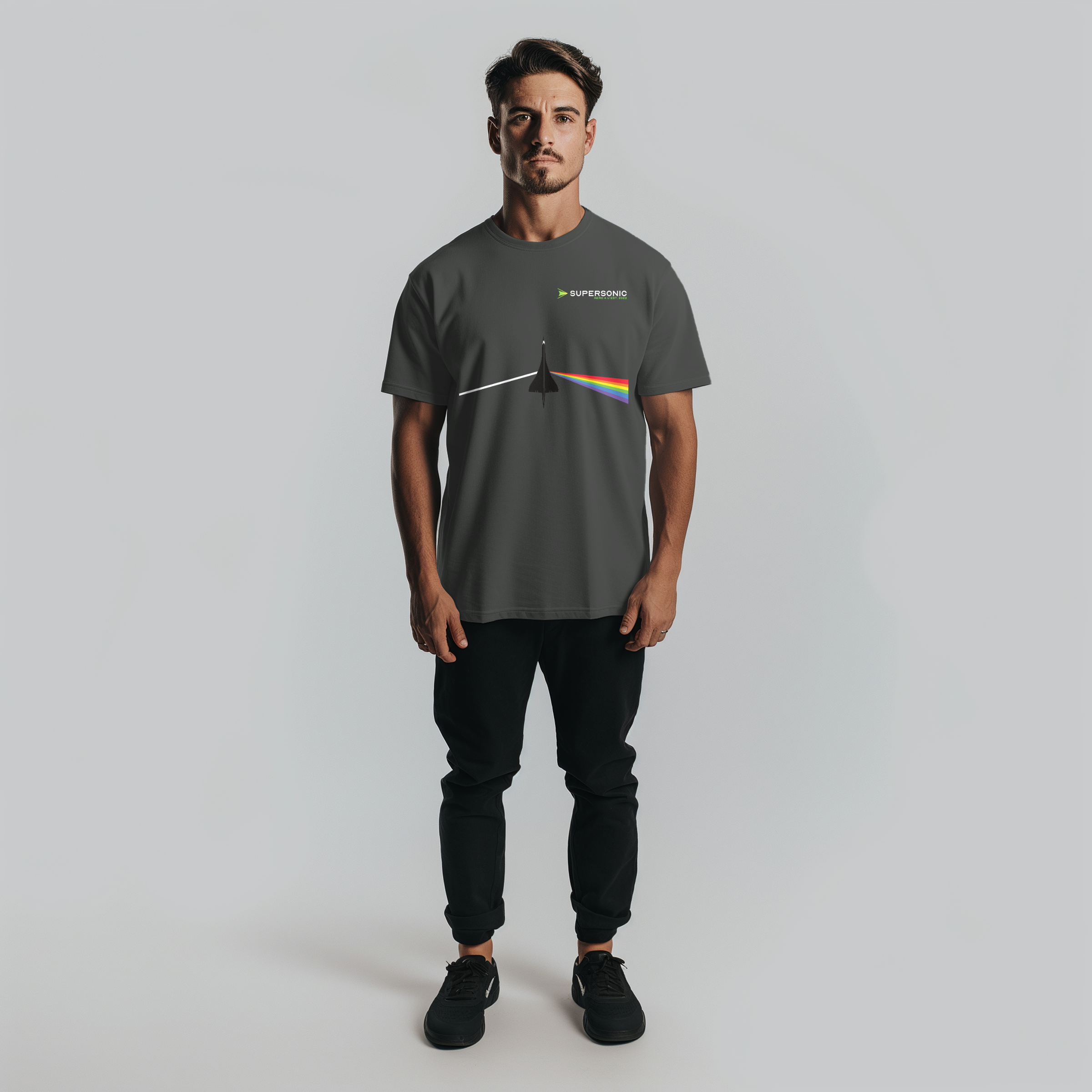 Aviation Flugzeug T-Shirt "Dark Side of Supersonic" Concorde Aérospatiale-BAC Jet für Piloten, Crews, Kinder & Planespotter made by SUPERSONIC aero 4U