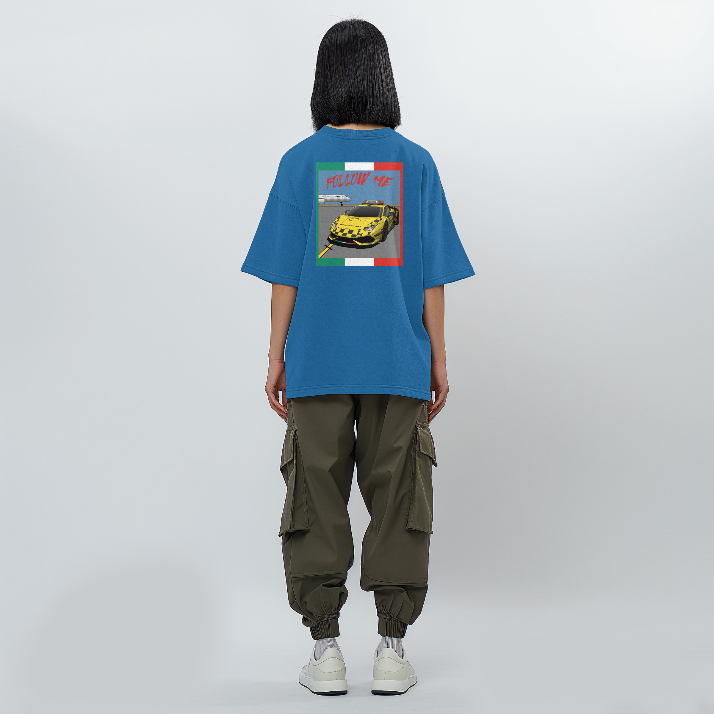 Aviation Kids Aviation T-Shirt "Follow Me Supercar" Flughafen 2.0 für Piloten, Crews, Kinder & Planespotter made by SUPERSONIC aero 4U