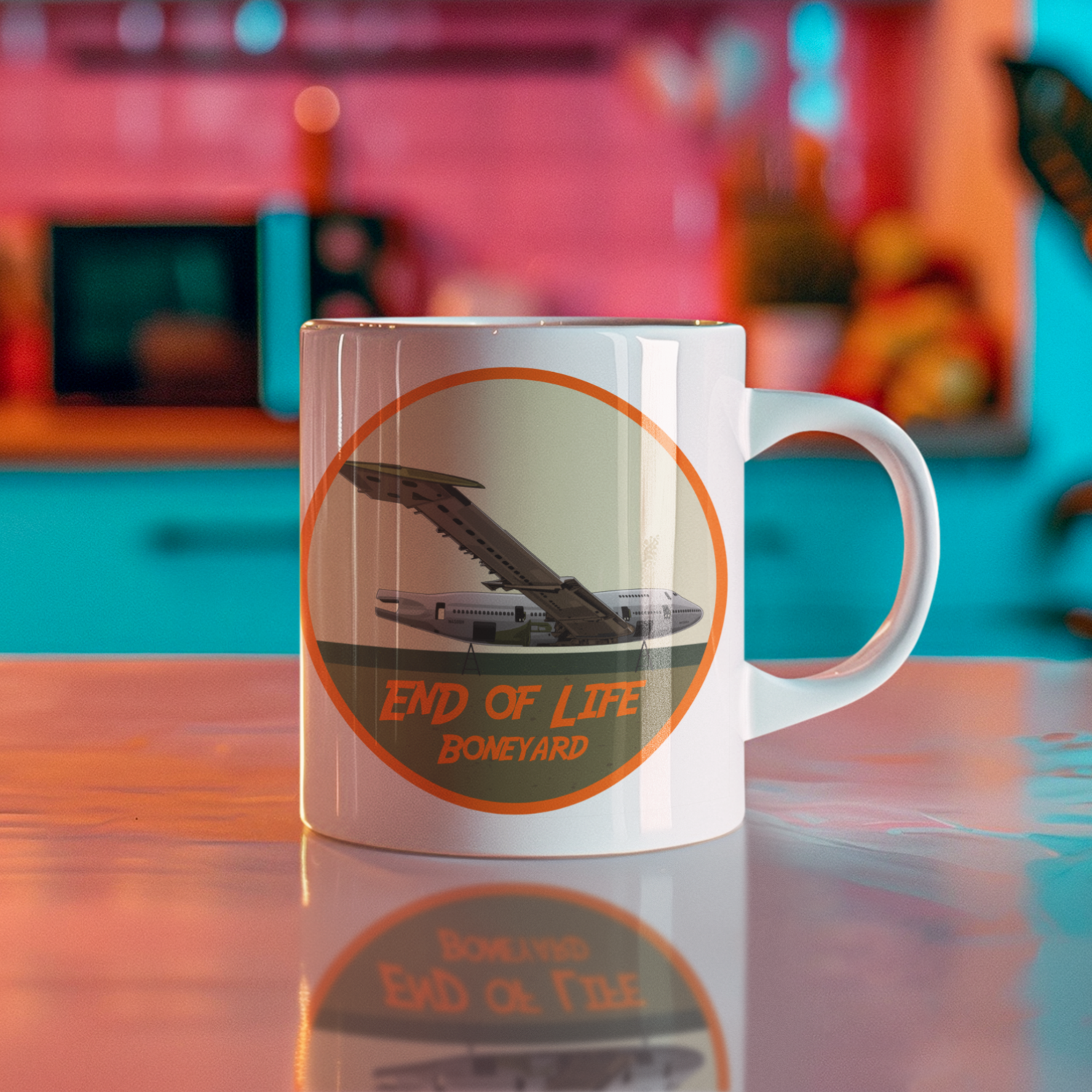 Aviation Kaffeebecher "Boeing 747 Boneyard" für Piloten, Crews, Kinder & Planespotter made by SUPERSONIC aero 4U