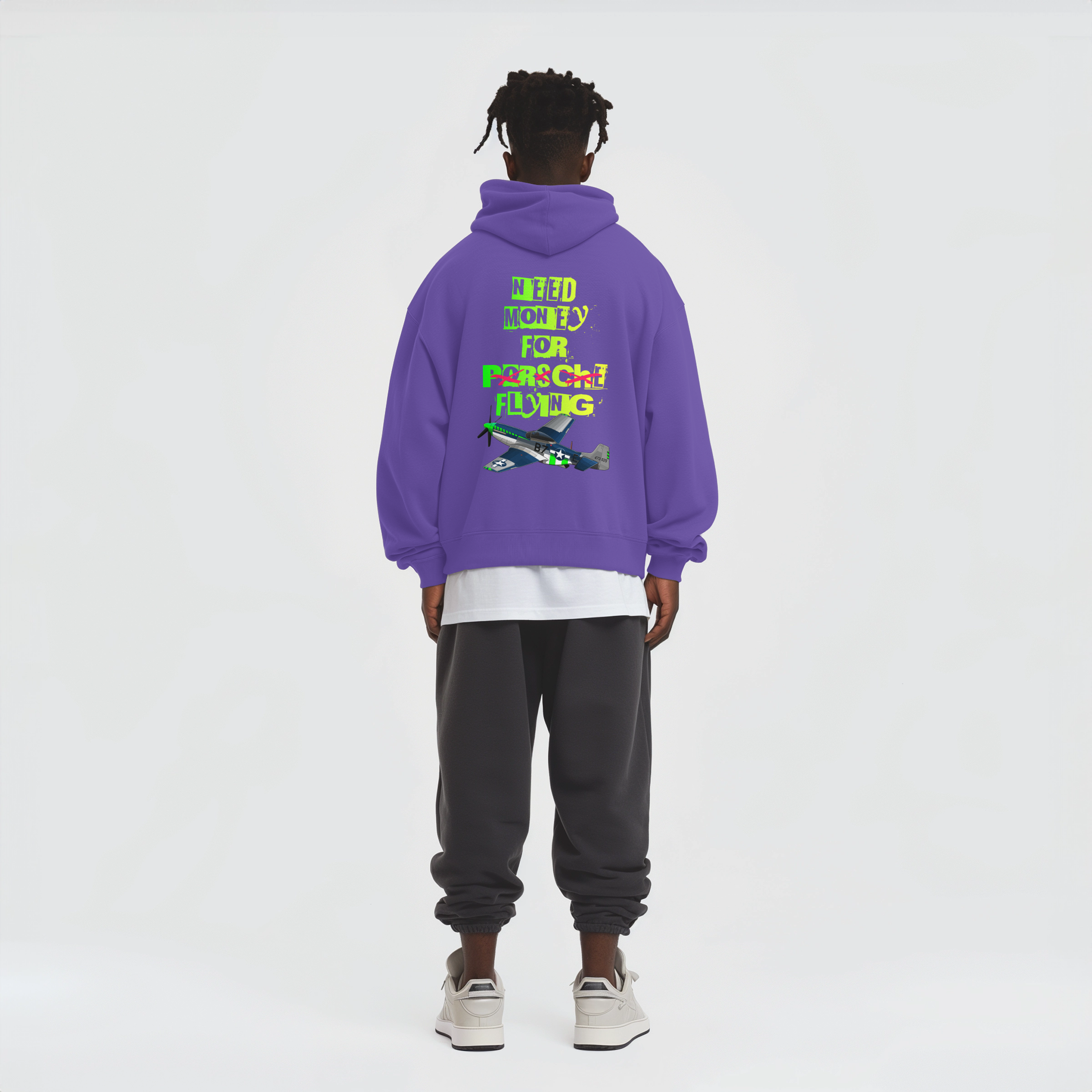 Aviation Flugzeug Hoodie Need money for flying Mustang P-51 für Piloten, Crews, Kinder & Planespotter made by SUPERSONIC aero 4U