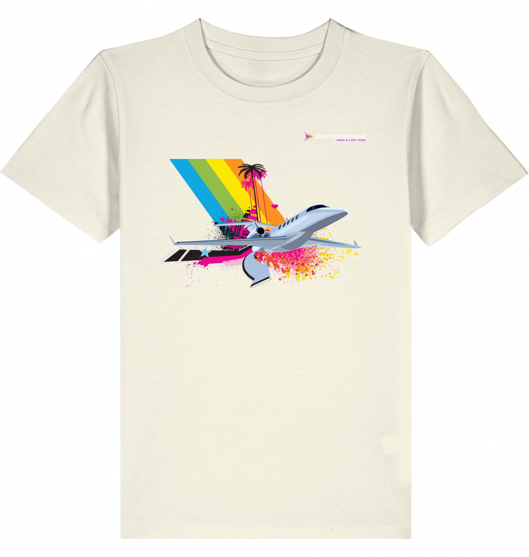 Aviation Kids Aviation T-Shirt Cessna Citation Latitude Explosion 2.0 Natural Raw 5-6 110-116cm für Piloten, Crews, Kinder & Planespotter made by SUPERSONIC aero 4U