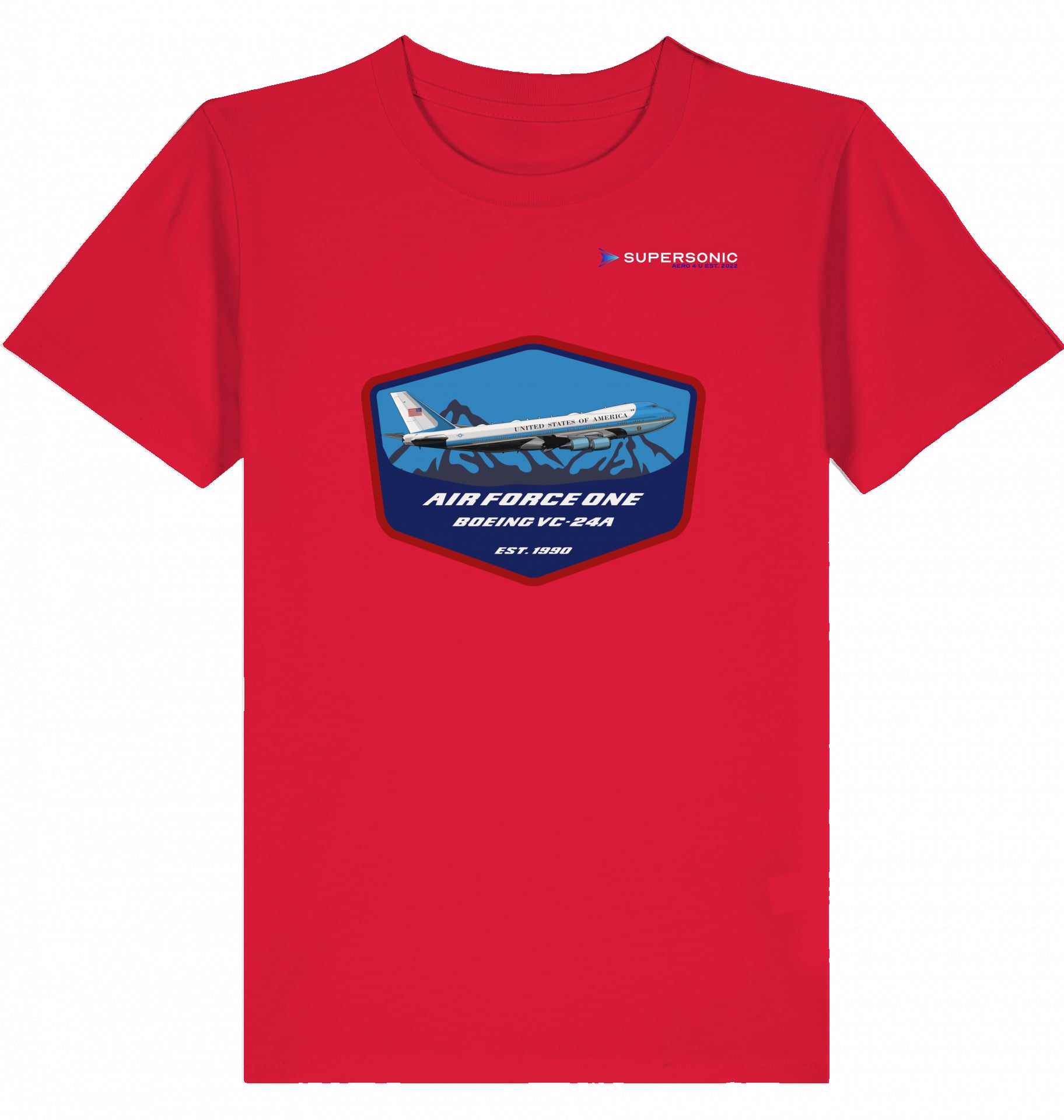 Kids Aviation T-Shirt Air Force One Boeing VC-24A Jumbo Jet 2.0