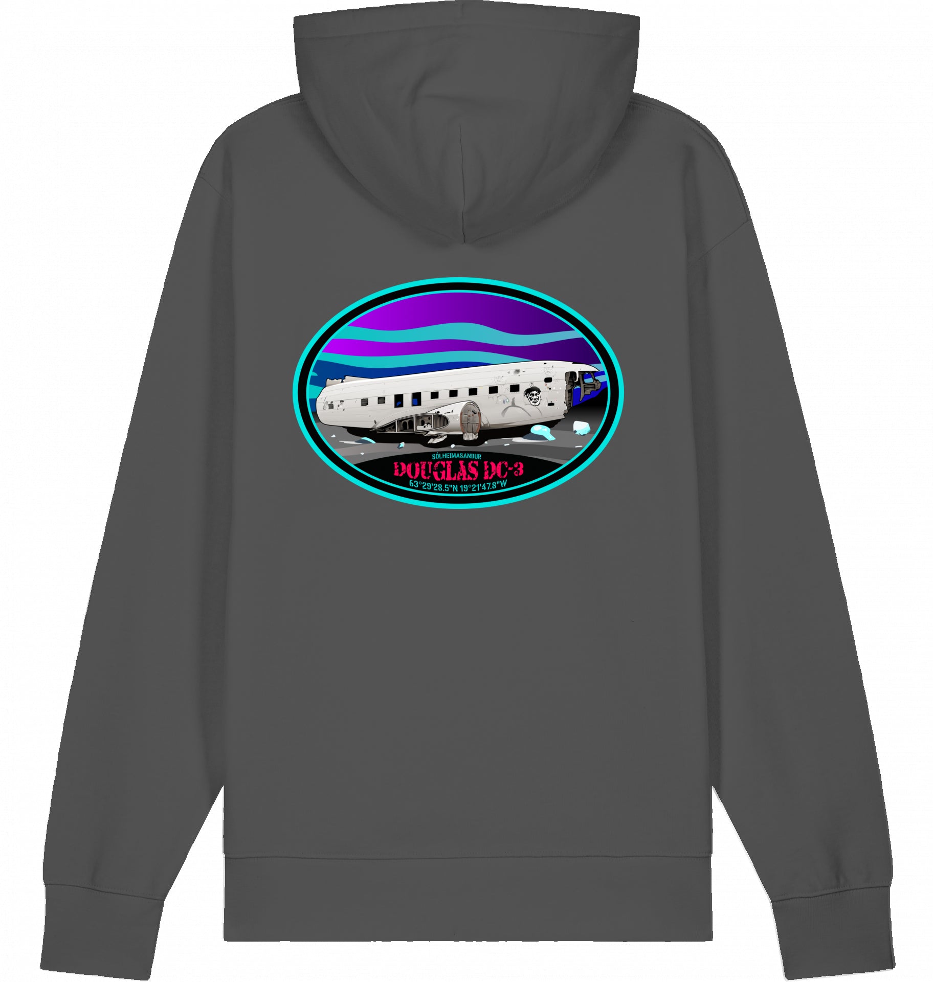 Flugzeug Hoodie - DC-3 Aircraft Wreck - Sólheimansandur - Iceland
