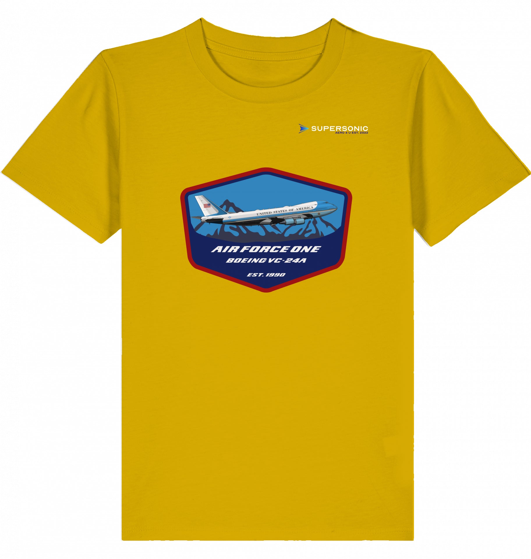 Kids Aviation T-Shirt Air Force One Boeing VC-24A Jumbo Jet 2.0