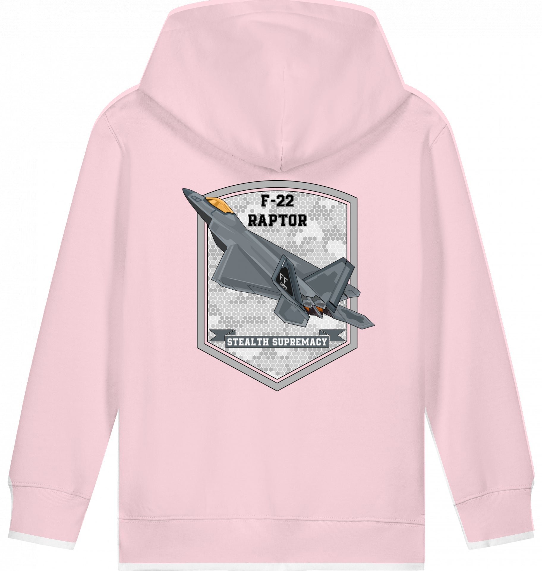 Kids Flugzeug Hoodie F-22 Raptor Stealth Supremacy