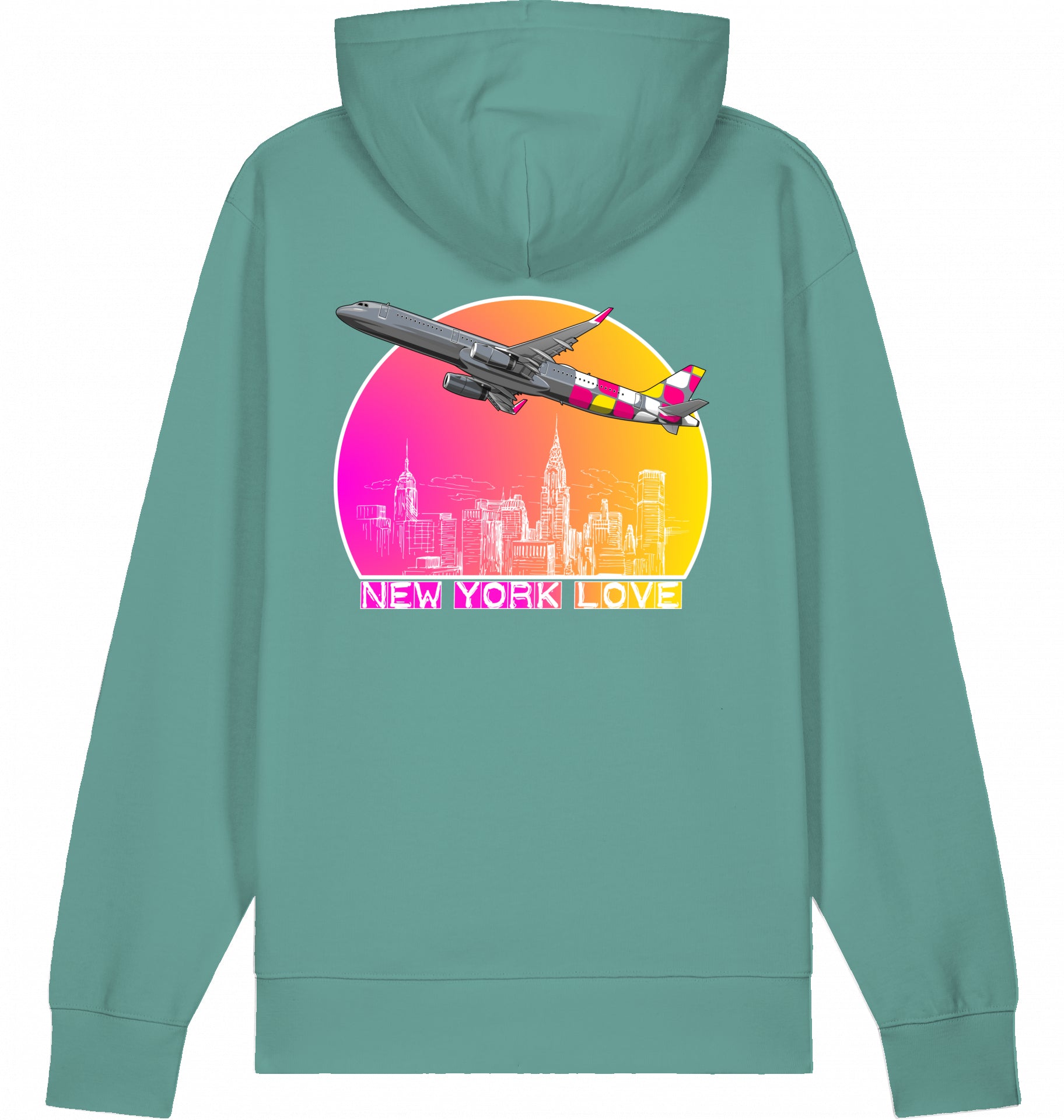 Flugzeug Hoodie Airbus A321 New York
