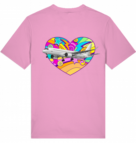 Airbus A220 Heart T-shirt 2.0 - SUPERSONIC aero 4U