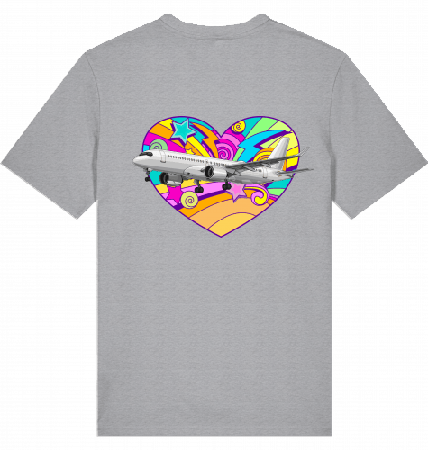 Airbus A220 Heart T-shirt 2.0 - SUPERSONIC aero 4U