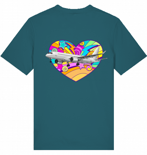 Airbus A220 Heart T-shirt 2.0 - SUPERSONIC aero 4U