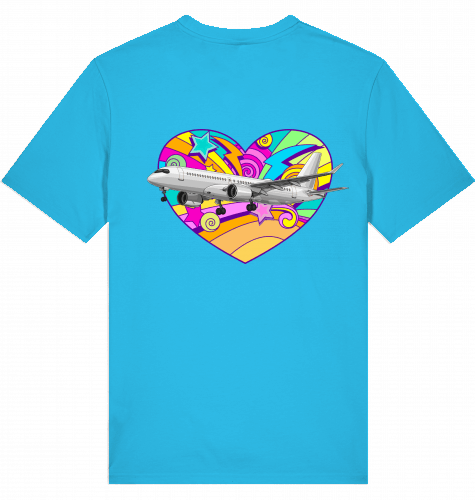 Airbus A220 Heart T-shirt 2.0 - SUPERSONIC aero 4U