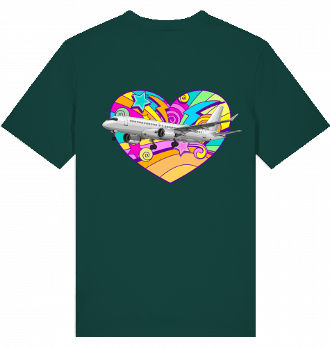 Airbus A220 Heart T-shirt 2.0 - SUPERSONIC aero 4U