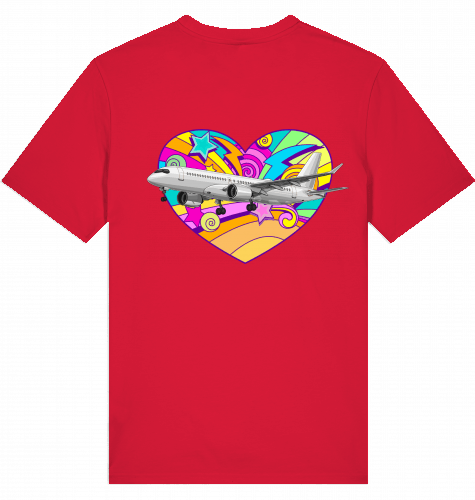 Airbus A220 Heart T-shirt 2.0 - SUPERSONIC aero 4U