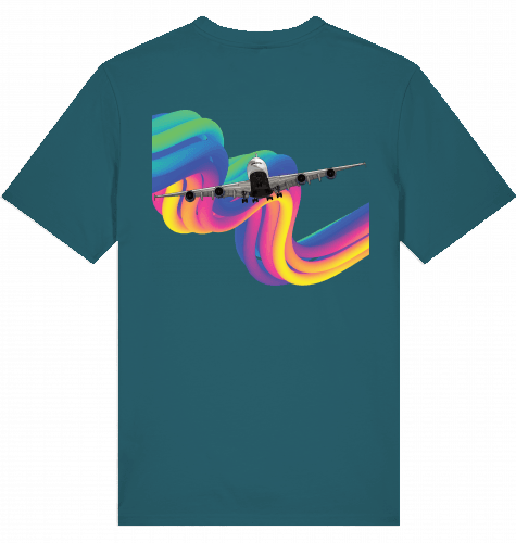 Airbus A380 Rainbow T-shirt 2.0 - SUPERSONIC aero 4U