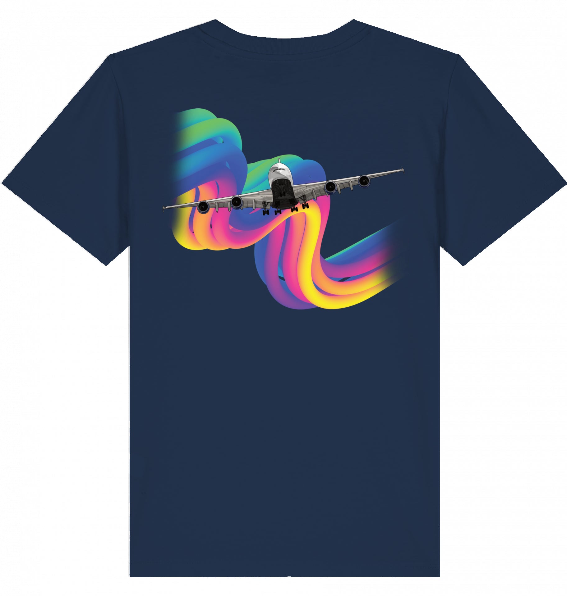 Kids Aviation T-Shirt Airbus A380 Flugzeug Rainbow 2.0