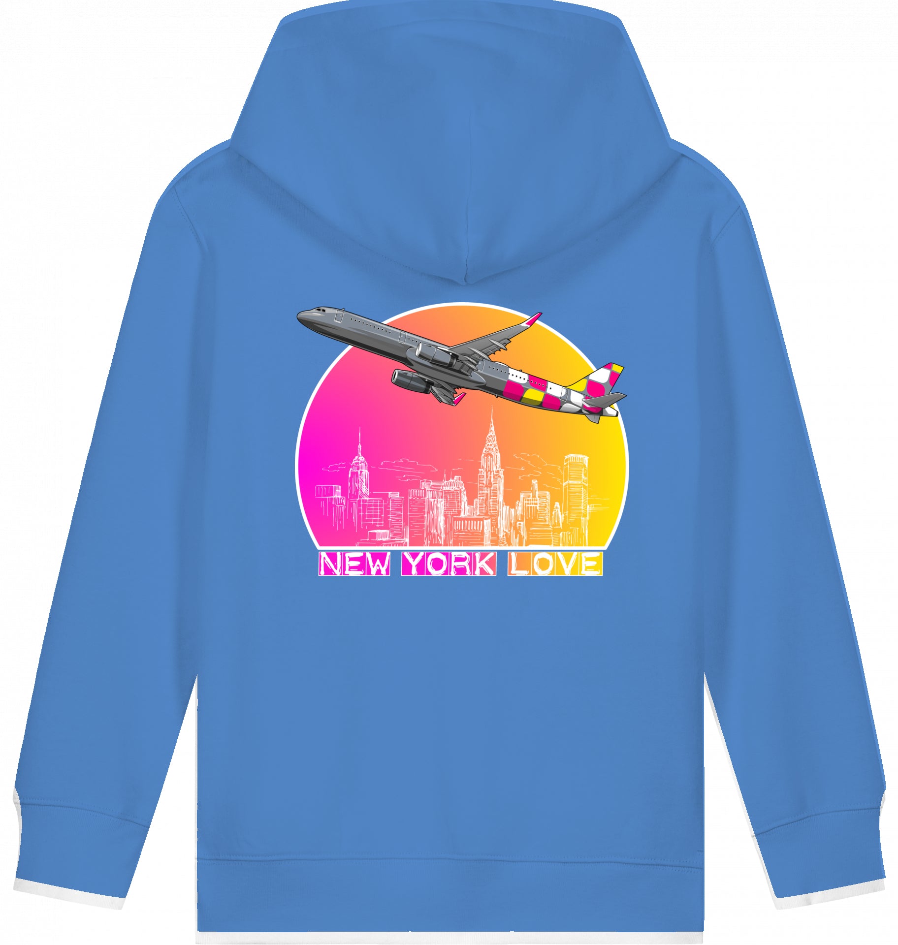 Kids Flugzeug Hoodie Airbus A321 New York
