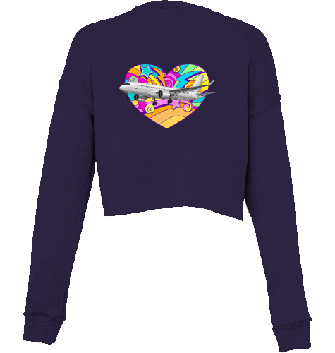 Cropped Sweater I Airbus A220 Heart - SUPERSONIC aero 4U