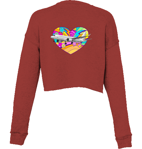 Cropped Sweater I Airbus A220 Heart - SUPERSONIC aero 4U