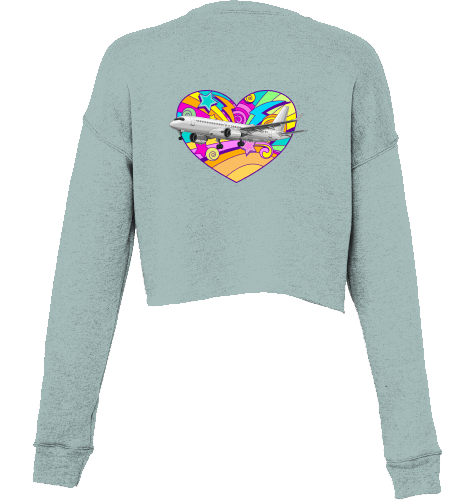 Cropped Sweater I Airbus A220 Heart - SUPERSONIC aero 4U