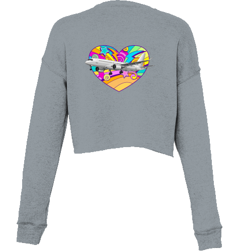 Cropped Sweater I Airbus A220 Heart - SUPERSONIC aero 4U