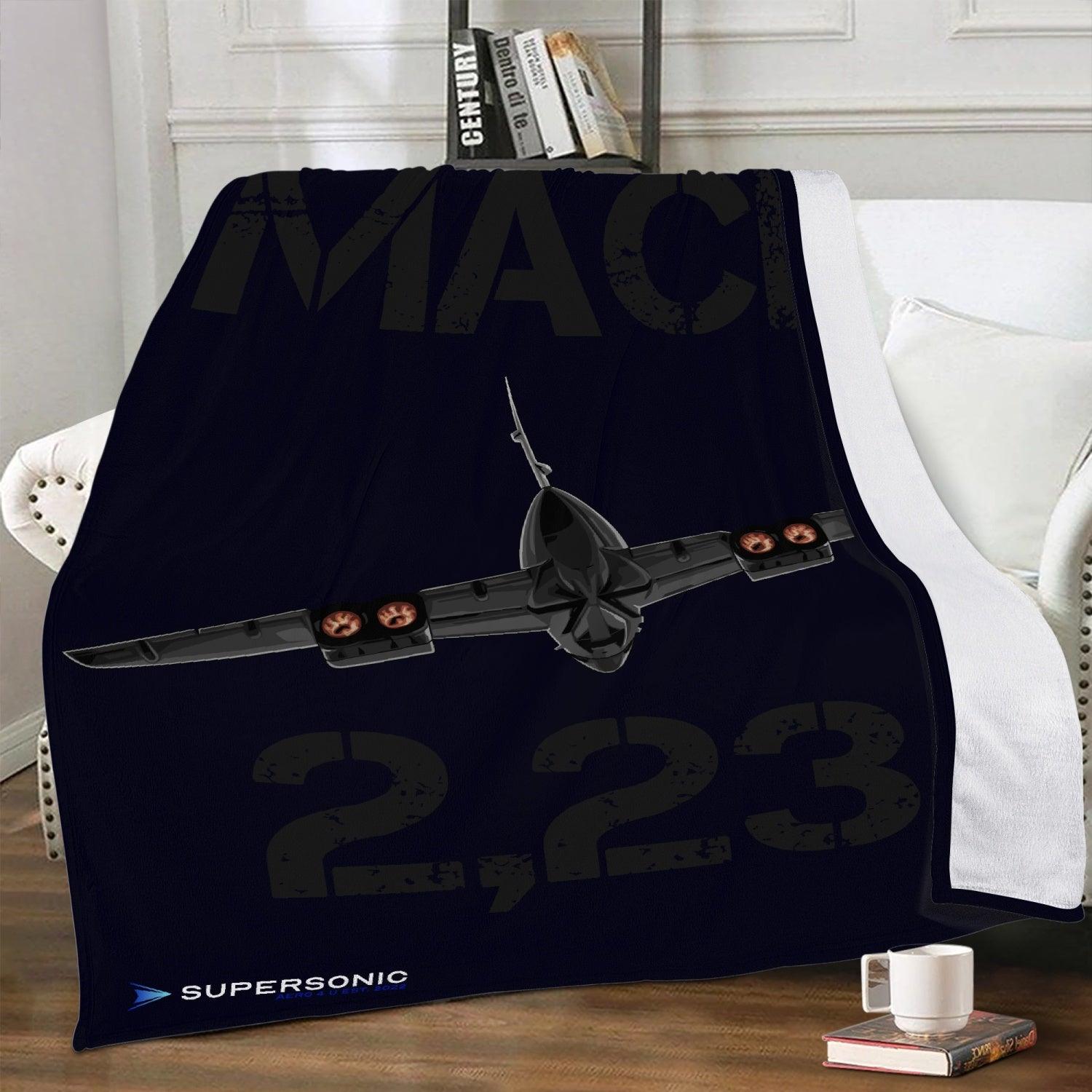 Fleece Decke "Concorde Aircraft at Mach 2,23" - SUPERSONIC aero 4U