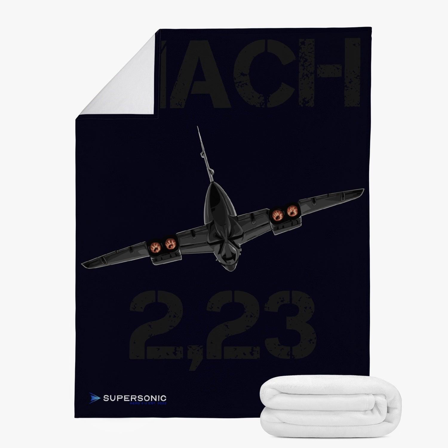 Fleece Decke "Concorde Aircraft at Mach 2,23" - SUPERSONIC aero 4U