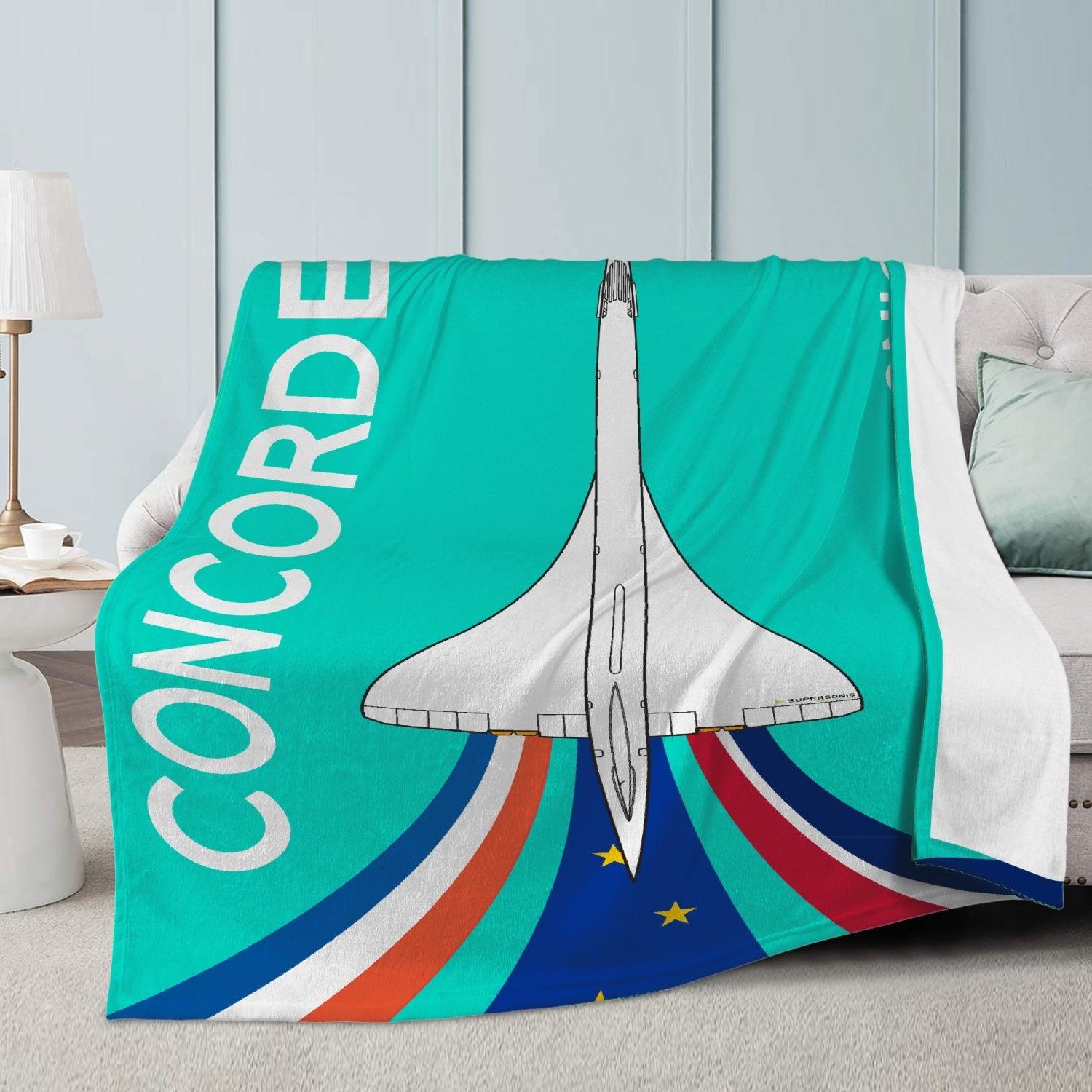 Fleece Decke "Concorde European Supersonic Jet" - SUPERSONIC aero 4U