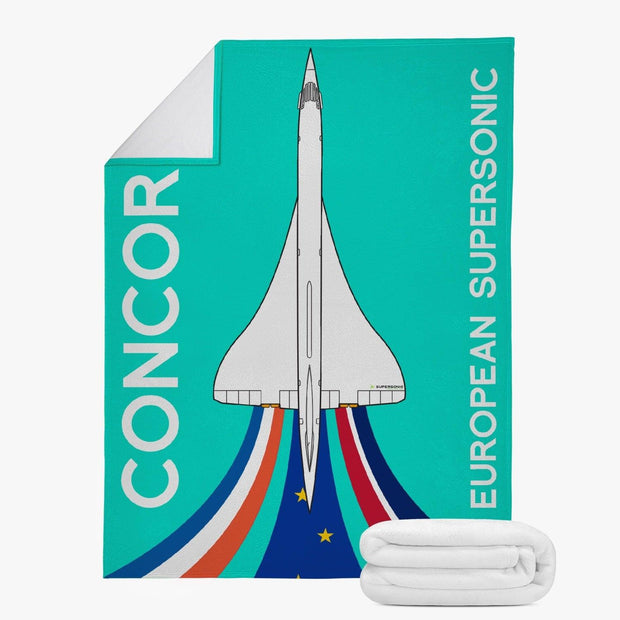 Fleece Decke "Concorde European Supersonic Jet" - SUPERSONIC aero 4U