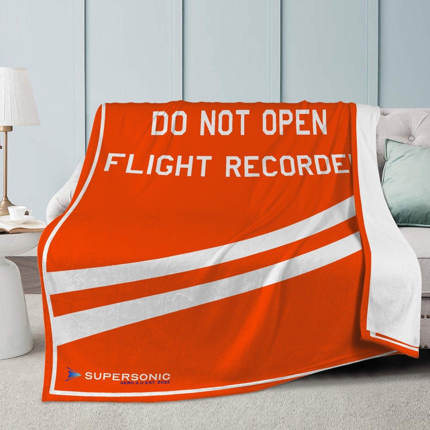 Fleece Decke "Do not open - Flight Recorder" - SUPERSONIC aero 4U