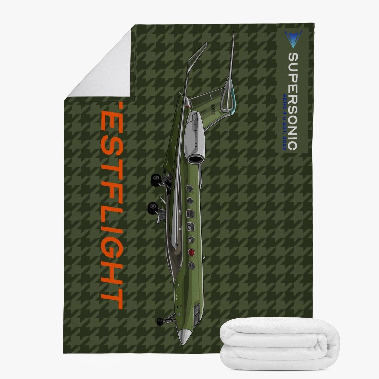 Fleece Decke "Gulfstream G-VII G600 Testflight" - SUPERSONIC aero 4U