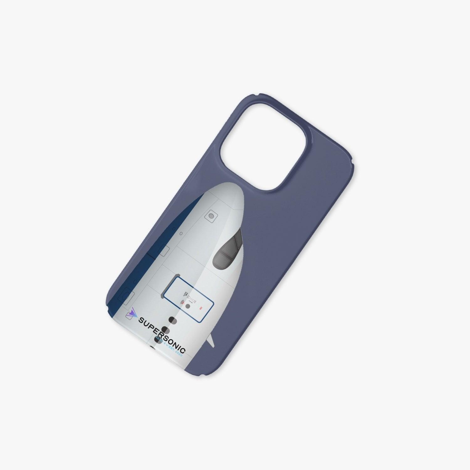 iPhone 14 Pro Case Airbus A320 Neo upright dark blue - SUPERSONIC aero 4U