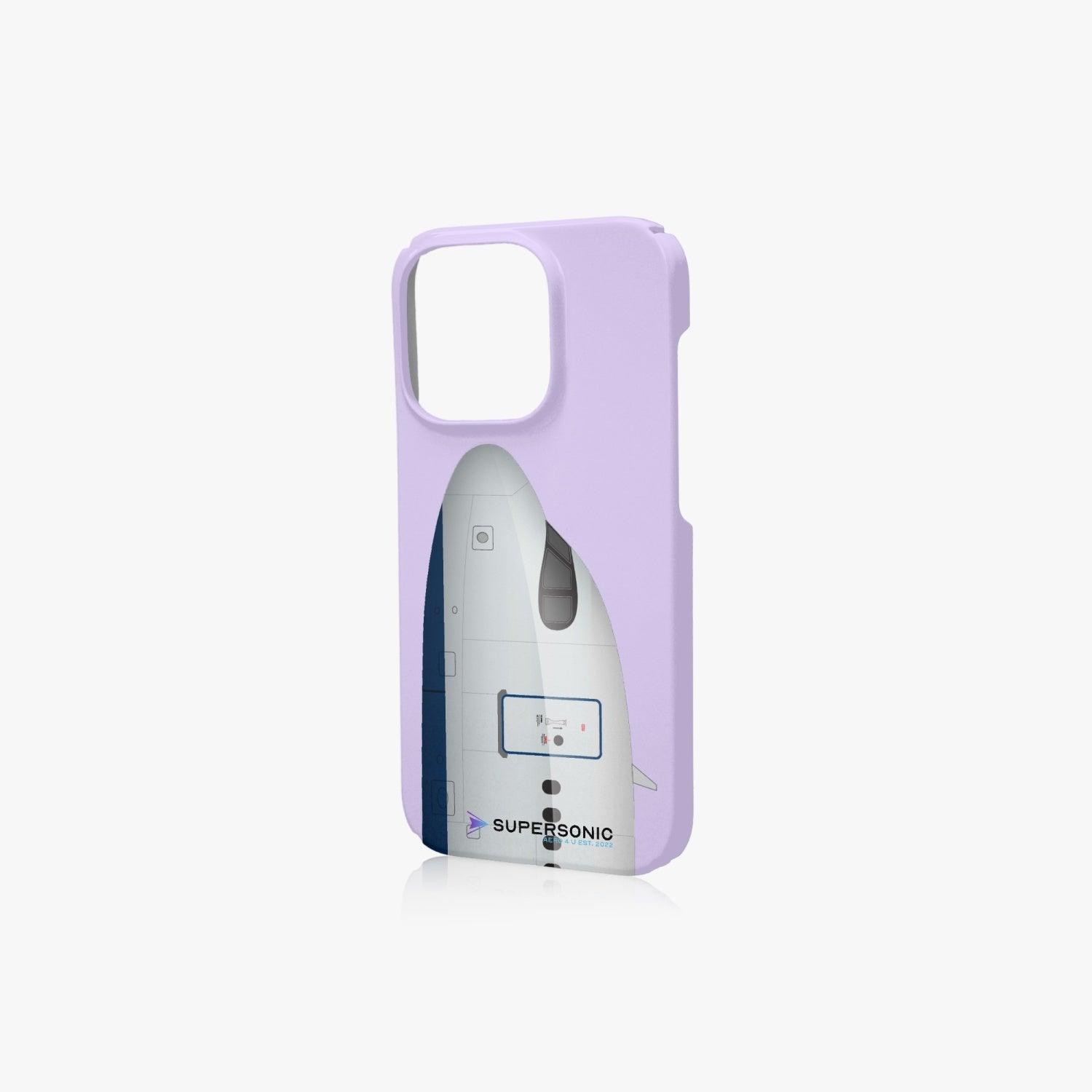 iPhone 14 Pro Case Airbus A320 Neo upright light purple - SUPERSONIC aero 4U