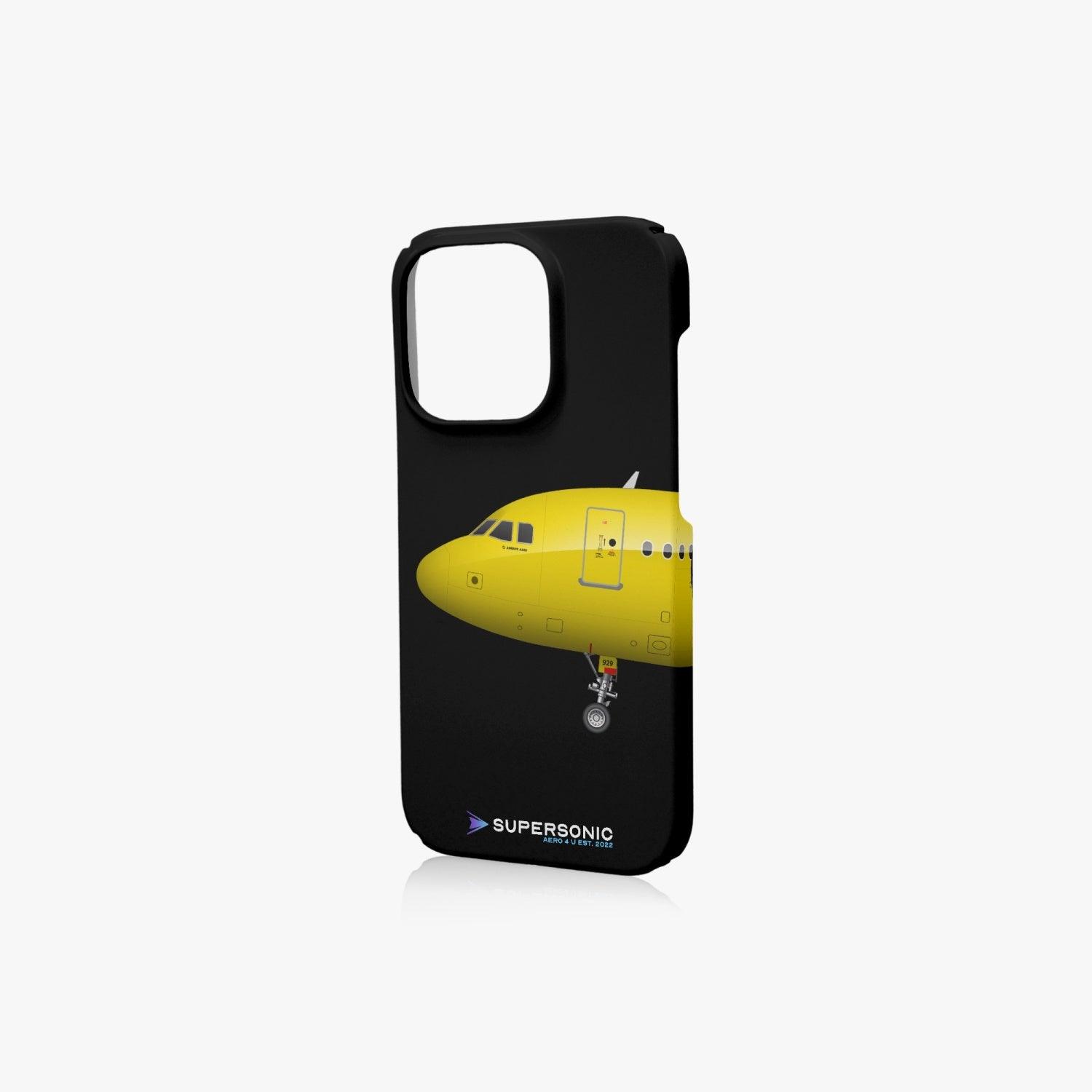 iPhone 14 Pro Case Airbus A320neo black/yellow - SUPERSONIC aero 4U