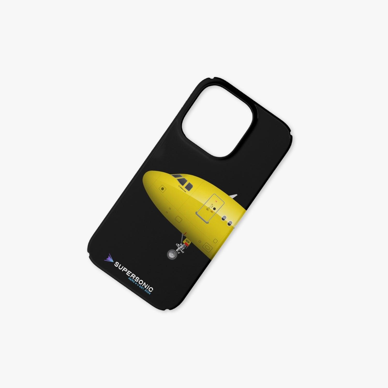 iPhone 14 Pro Case Airbus A320neo black/yellow - SUPERSONIC aero 4U