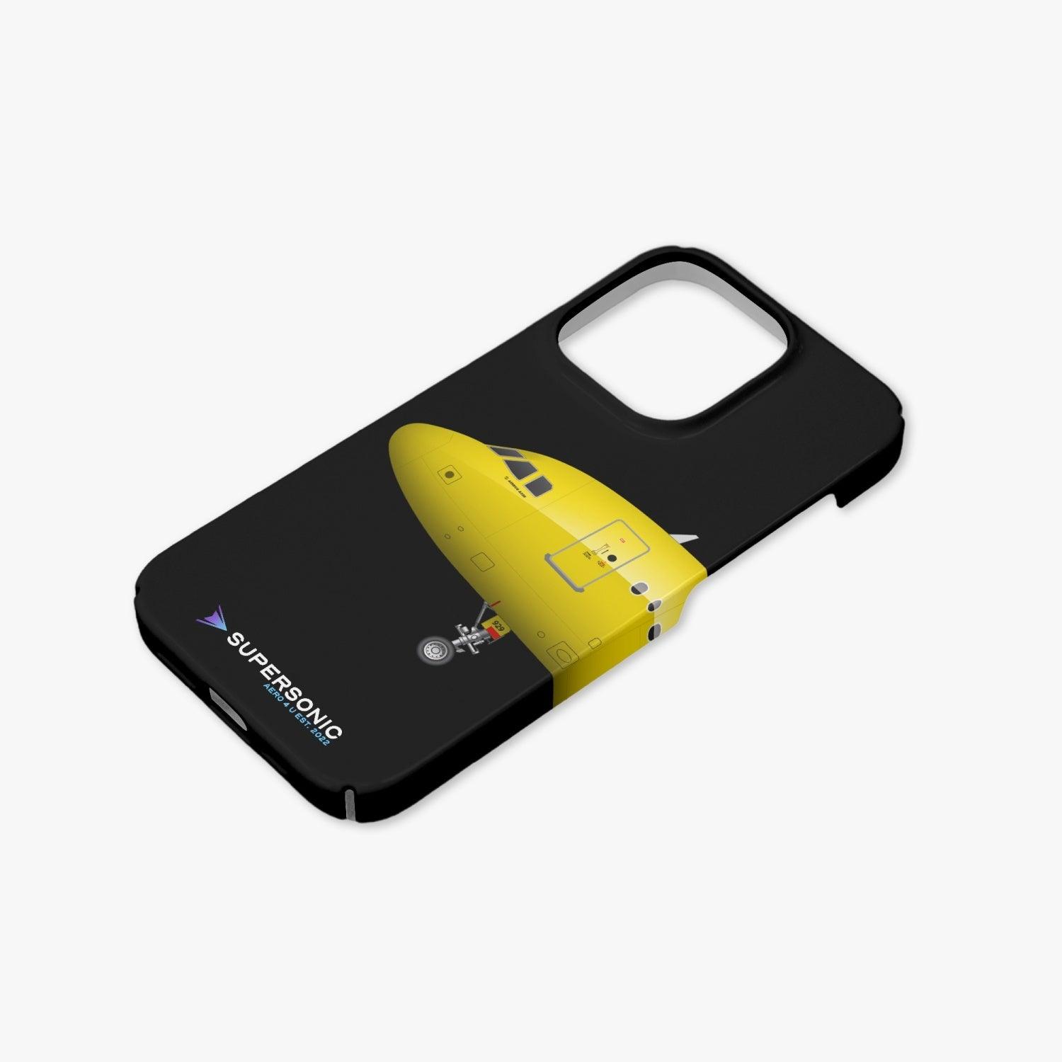 iPhone 14 Pro Case Airbus A320neo black/yellow - SUPERSONIC aero 4U