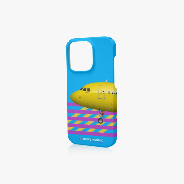 iPhone 14 Pro Case Airbus A320neo blue, pink, yellow - SUPERSONIC aero 4U