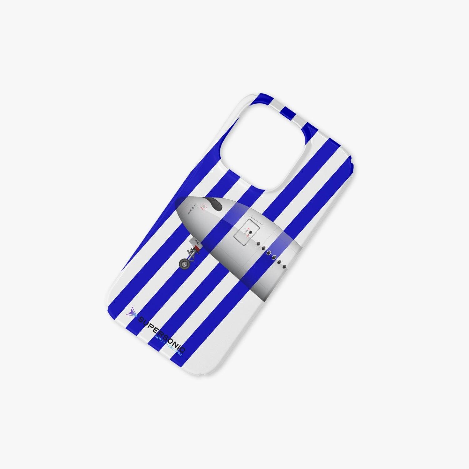 iPhone 14 Pro Case Airbus A350 Stripes blue - SUPERSONIC aero 4U