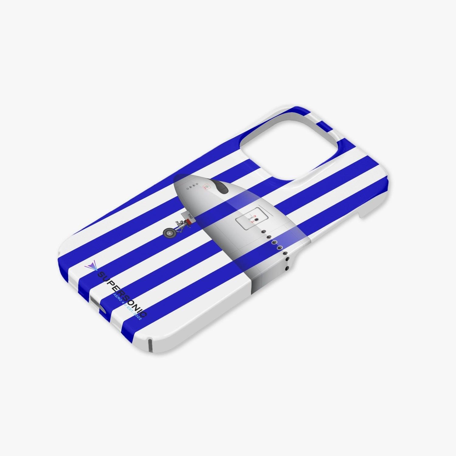 iPhone 14 Pro Case Airbus A350 Stripes blue - SUPERSONIC aero 4U