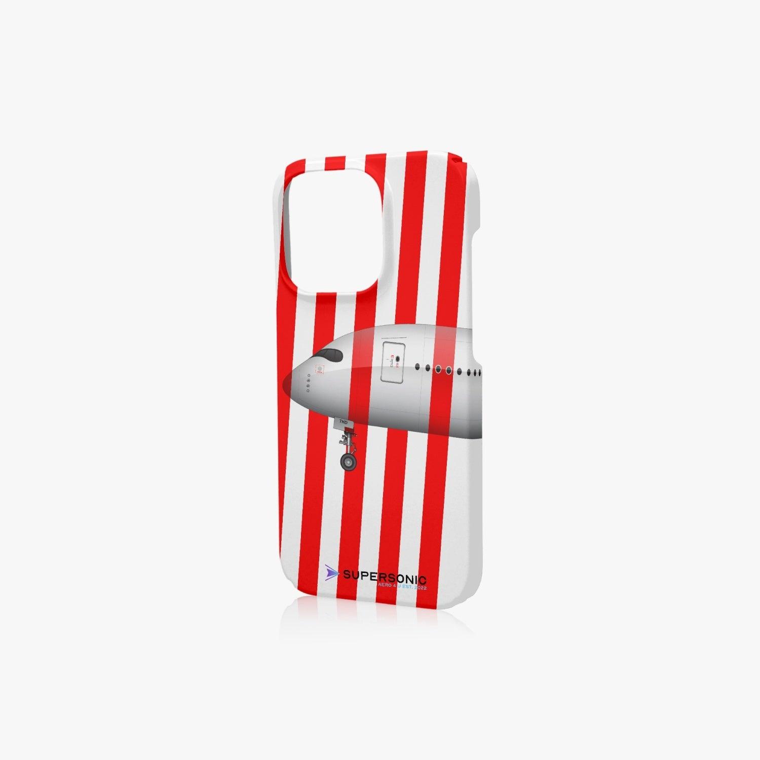 iPhone 14 Pro Case Airbus A350 Stripes red - SUPERSONIC aero 4U