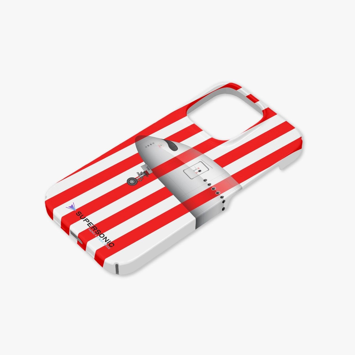 iPhone 14 Pro Case Airbus A350 Stripes red - SUPERSONIC aero 4U