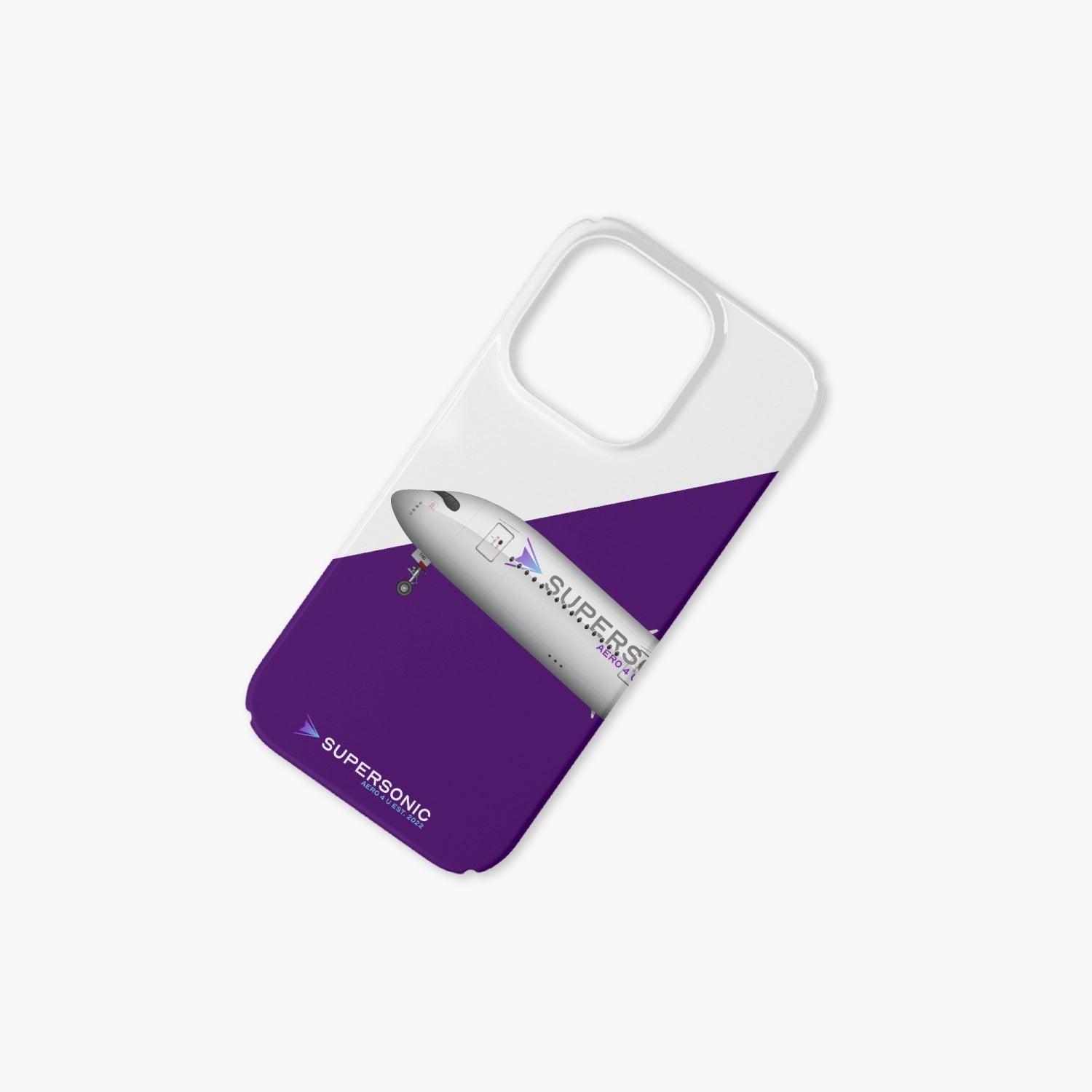 iPhone 14 Pro Case Airbus A350 Supersonic purple/white - SUPERSONIC aero 4U