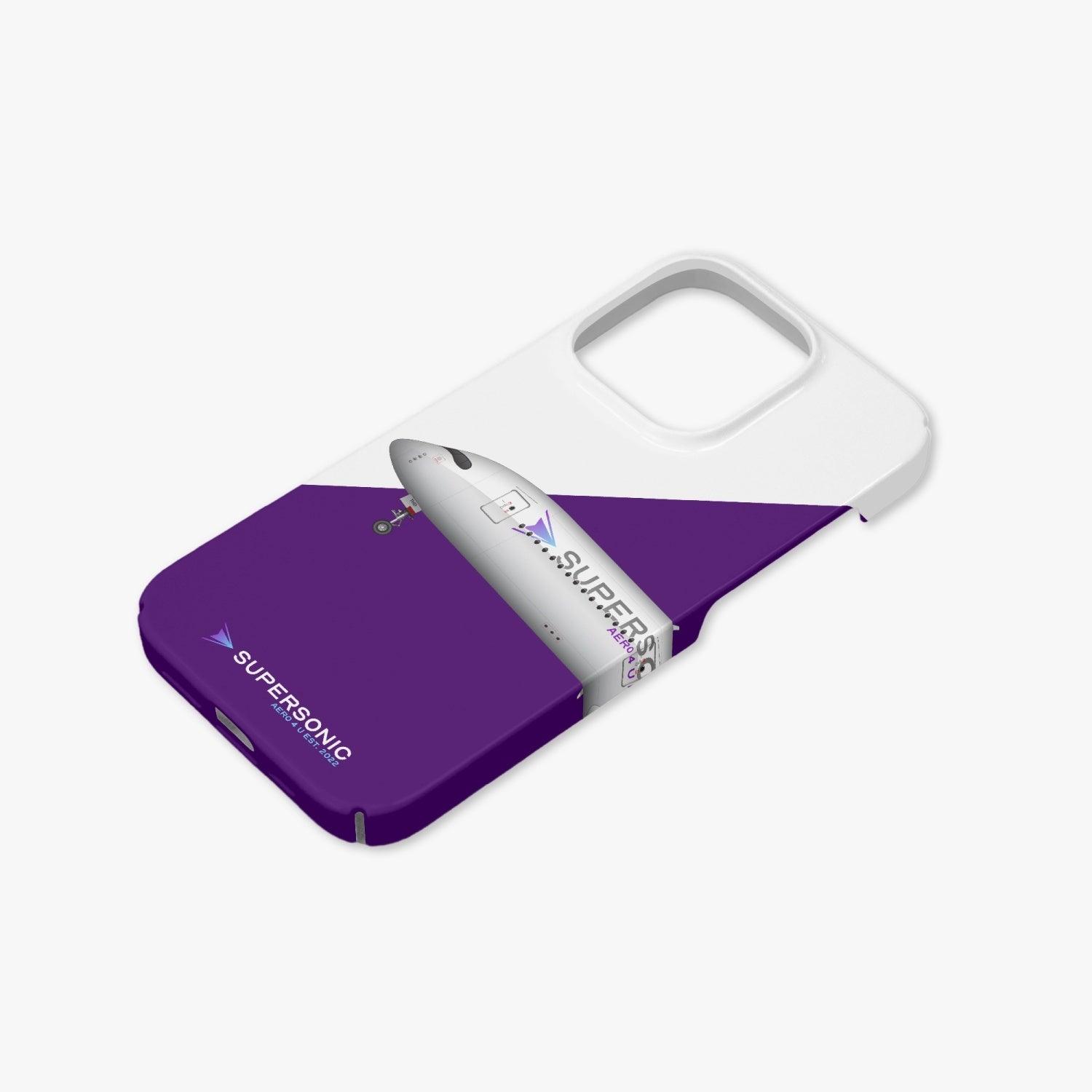 iPhone 14 Pro Case Airbus A350 Supersonic purple/white - SUPERSONIC aero 4U