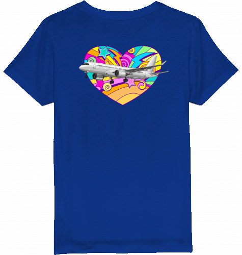 Kids T-Shirt Airbus A220 Heart - SUPERSONIC aero 4U