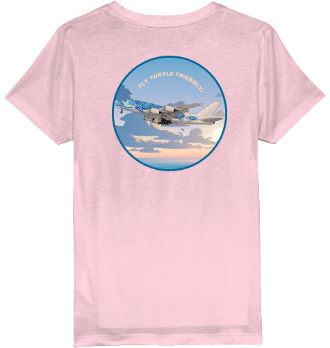 Kids T-Shirt Airbus A380 Fly Turtle friendly - SUPERSONIC aero 4U