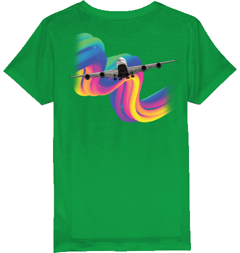 Kids T-Shirt Airbus A380 Rainbow - SUPERSONIC aero 4U