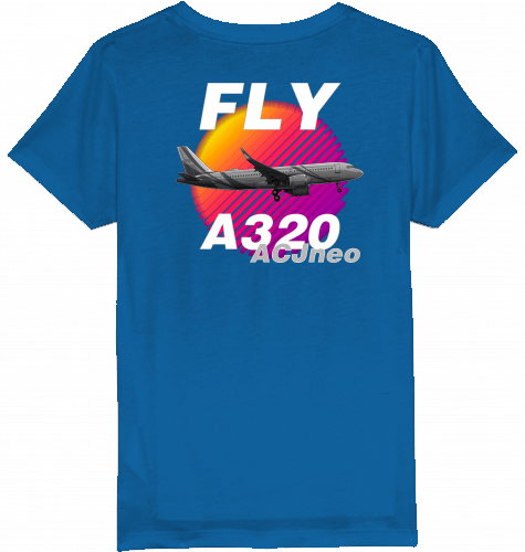 Kids T-Shirt Fly Airbus A320 ACJneo - SUPERSONIC aero 4U